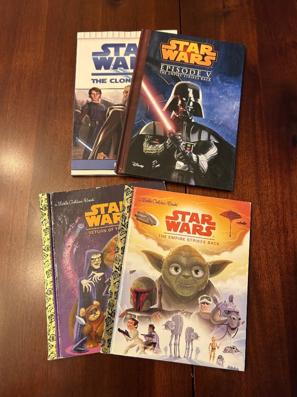 Star Wars Book Bundle - Little Golden Books & Clone Wars - Lot of 4